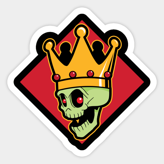 King of Pain Sticker by Space Monkey Designs